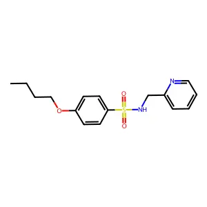 4-butoxy-N-(pyridin-2-ylmethyl)benzenesulfonamide structure