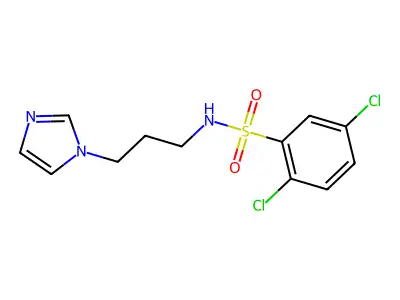 2,5-dichloro-N-[3-(1H-imidazol-1-yl)propyl]benzenesulfonamide structure