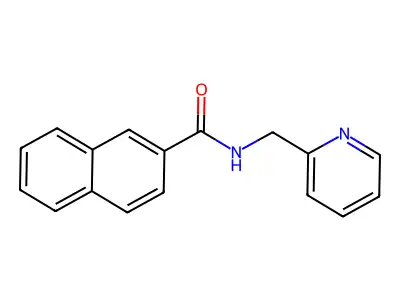 N-(pyridin-2-ylmethyl)naphthalene-2-carboxamide structure