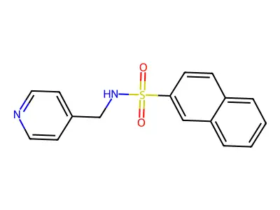 N-(pyridin-4-ylmethyl)naphthalene-2-sulfonamide structure
