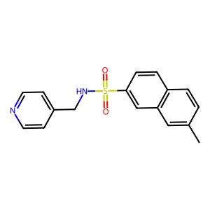 7-methyl-N-(pyridin-4-ylmethyl)naphthalene-2-sulfonamide structure