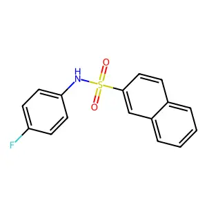 N-(4-fluorophenyl)naphthalene-2-sulfonamide structure