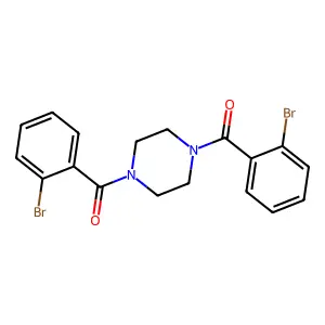 1,4-Bis(2-bromobenzoyl)piperazine structure