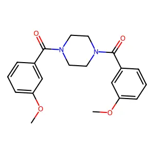 1,4-Bis(3-methoxybenzoyl)piperazine structure