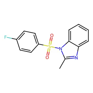 1-[(4-fluorophenyl)sulfonyl]-2-methyl-1H-benzimidazole structure
