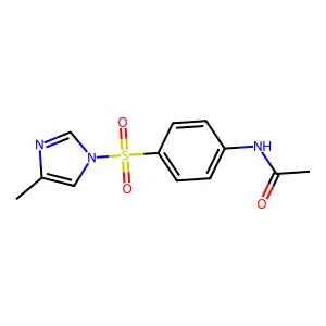 N-{4-[(4-methyl-1H-imidazol-1-yl)sulfonyl]phenyl}acetamide structure