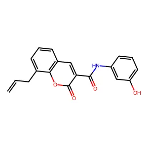 N-(3-hydroxyphenyl)-2-oxo-8-(prop-2-en-1-yl)-2H-chromene-3-carboxamide structure
