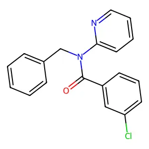 N-benzyl-3-chloro-N-pyridin-2-ylbenzamide structure