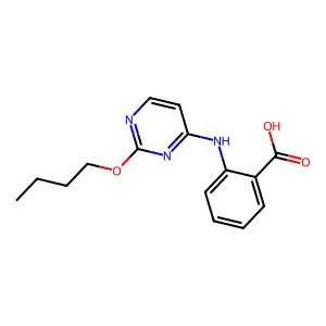 2-[(2-butoxypyrimidin-4-yl)amino]benzoic Acid structure