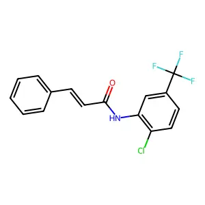 (2E)-N-[2-chloro-5-(trifluoromethyl)phenyl]-3-phenylprop-2-enamide structure