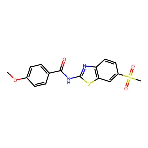 N-(6-Methanesulfonyl-benzothiazol-2-yl)-4-methoxy-benzamide structure