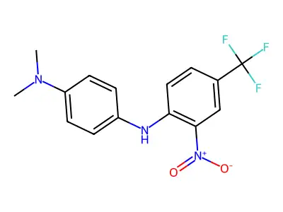 4-N,4-N-dimethyl-1-N-[2-nitro-4-(trifluoromethyl)phenyl]benzene-1,4-diamine structure