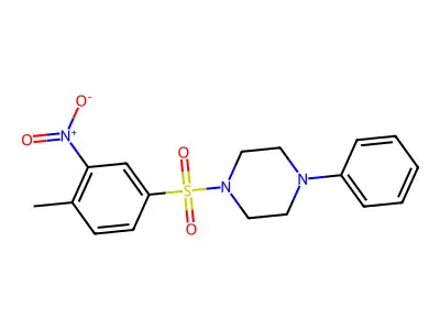 1-(4-Methyl-3-nitrophenyl)sulfonyl-4-phenylpiperazine structure