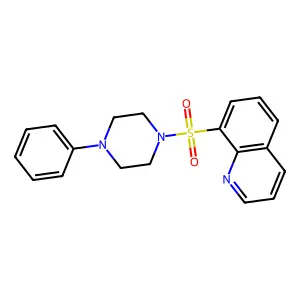4-Phenyl-1-(8-quinolylsulfonyl)piperazine structure