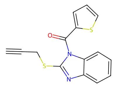 (2-Prop-2-ynylsulfanylbenzimidazol-1-yl)-thiophen-2-ylmethanone structure