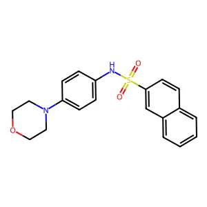 N-[4-(4-morpholinyl)phenyl]-2-naphthalenesulfonamide structure