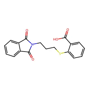 2-[[3-(1,3-Dioxoisoindoline-2-yl)propyl]thio]benzoic acid structure