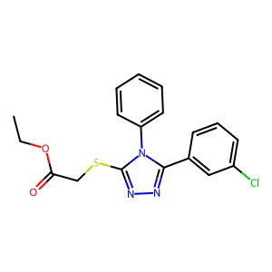 ethyl {[5-(3-chlorophenyl)-4-phenyl-4H-1,2,4-triazol-3-yl]sulfanyl}acetate structure
