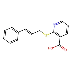 2-{[(2E)-3-Phenylprop-2-EN-1-YL]thio}nicotinic acid structure