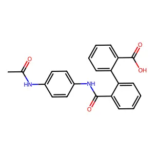 2'-((4-Acetamidophenyl)carbamoyl)-[1,1'-biphenyl]-2-carboxylic acid structure