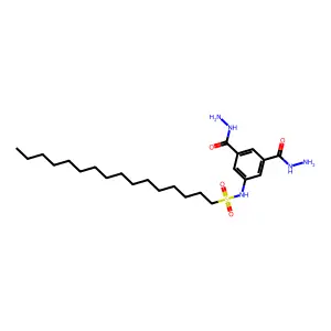 N-[3,5-bis(hydrazinecarbonyl)phenyl]hexadecane-1-sulfonamide structure