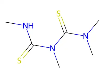 1,1,5,5-Tetramethyldithiobiuret structure