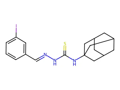 1-(1-Adamantyl)-3-[(3-iodophenyl)methylideneamino]thiourea structure