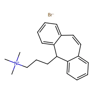 Dimethylprotriptylinium bromide structure