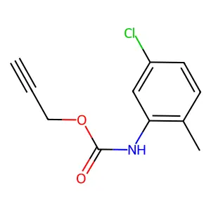 Carbamic acid, N-(5-chloro-o-tolyl)-, 2-propynyl ester structure
