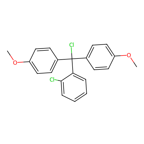 1-Chloro-2-[chloro-bis(4-methoxyphenyl)methyl]benzene structure