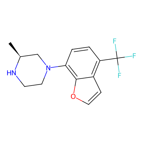 1-(4-Trifluoromethyl-7-benzofuranyl)-3(S)-methylpiperazine structure