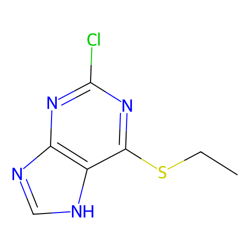 2-chloro-6-ethylsulfanyl-9H-purine structure