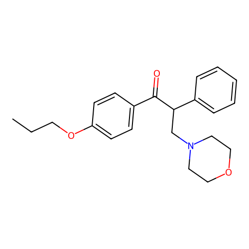 3-Morpholin-4-yl-2-phenyl-1-(4-propoxy-phenyl)-propan-1-one structure