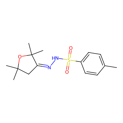 4-methyl-N-[(Z)-(2,2,5,5-tetramethyloxolan-3-ylidene)amino]benzenesulfonamide structure