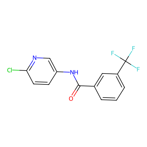 N-[2-chloro-5-pyridyl]-3-(trifluoromethyl)benzamide structure