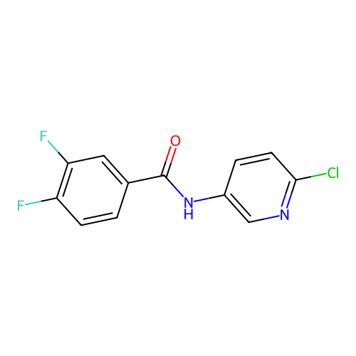 N-(6-chloropyridin-3-yl)-3,4-difluorobenzamide structure