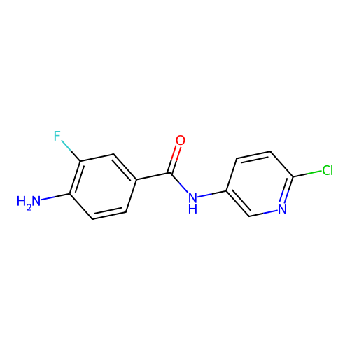 4-amino-N-(6-chloro-3-pyridinyl)-3-fluorobenzamide structure