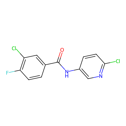 3-chloro-N-(6-chloro-3-pyridinyl)-4-fluorobenzamide structure