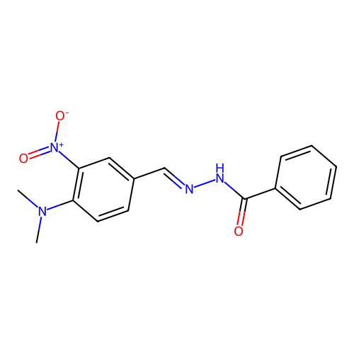 (E)-N'-(4-(dimethylamino)-3-nitrobenzylidene)benzohydrazide structure