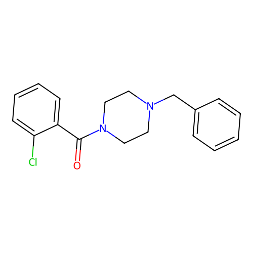 (4-Benzylpiperazin-1-yl)(2-chlorophenyl)methanone structure