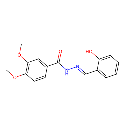 N-[(2-hydroxyphenyl)methylideneamino]-3,4-dimethoxybenzamide structure