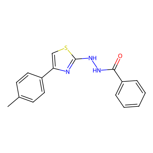N'-[4-(4-methylphenyl)-1,3-thiazol-2-yl]benzohydrazide structure