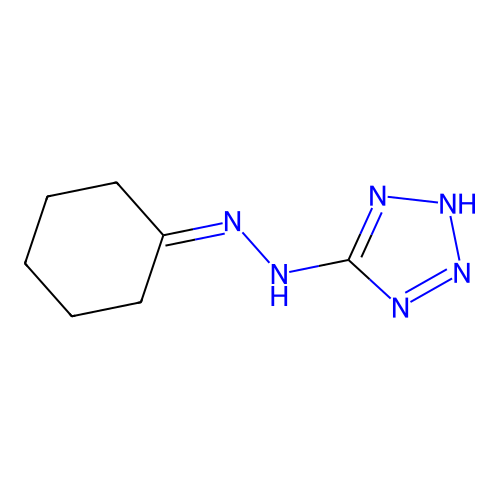 5-(2-cyclohexylidenehydrazinyl)-1H-tetrazole structure