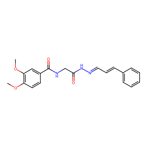 3,4-Dimethoxy-N-(2-oxo-2-(2-(3-phenyl-2-propenylidene)hydrazino)ethyl)benzamide structure