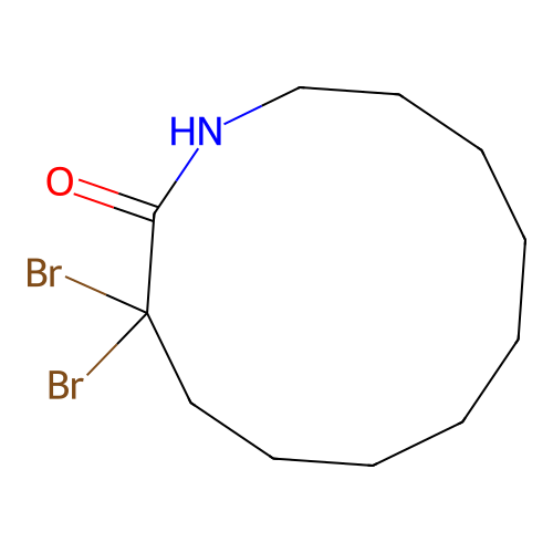 3,3-Dibromoazacyclododecan-2-one structure