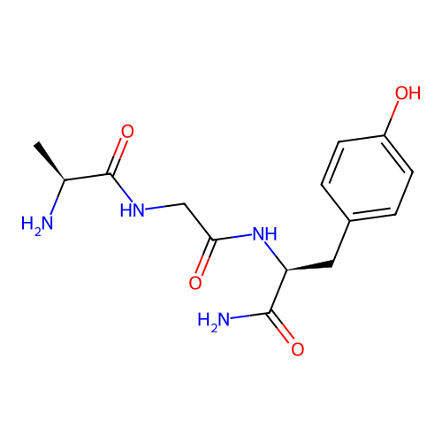 H-Ala-Gly-Tyr-NH2 structure