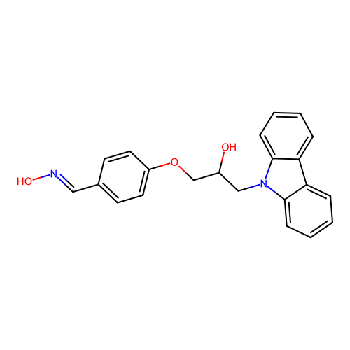 4-(3-(9H-Carbazol-9-YL)-2-hydroxypropoxy)benzaldehyde oxime structure