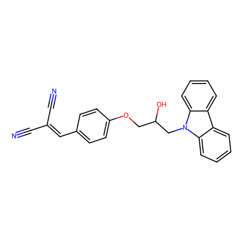 2-(4-(3-(9H-Carbazol-9-YL)-2-hydroxypropoxy)benzylidene)malononitrile structure