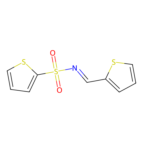 N-(thiophen-2-ylmethylidene)thiophene-2-sulfonamide structure