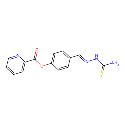 (E)-4-((2-carbamothioylhydrazono)methyl)phenyl picolinate structure